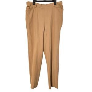 Quiet Luxury Lauren Ralph Lauren Wool‑Blend Camel  Classic Tailored  Pants 22W 